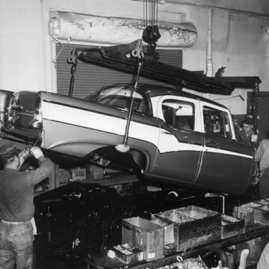 The assembly line for the 1956 Studebaker models RESIZED 7