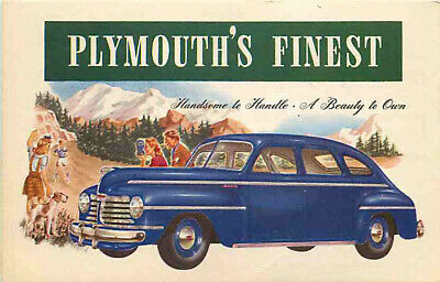 Advertising postcard for the 1942 Plymouth four door sedan 1