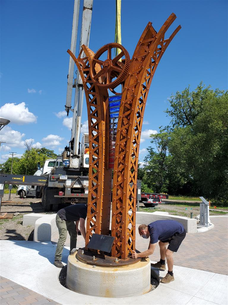 August 2020 sculpture installation
