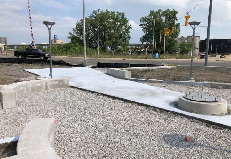 Fort Street Bridge Park construction 3 June 2020