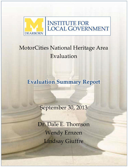 MotorCities Evaluation Summary Report 2013