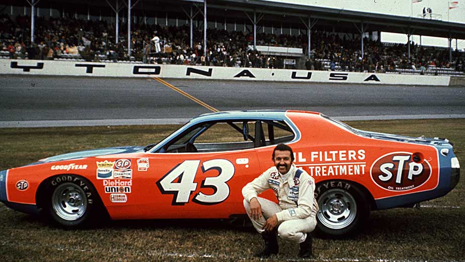 Richard Petty with 43 and STP logo decal
