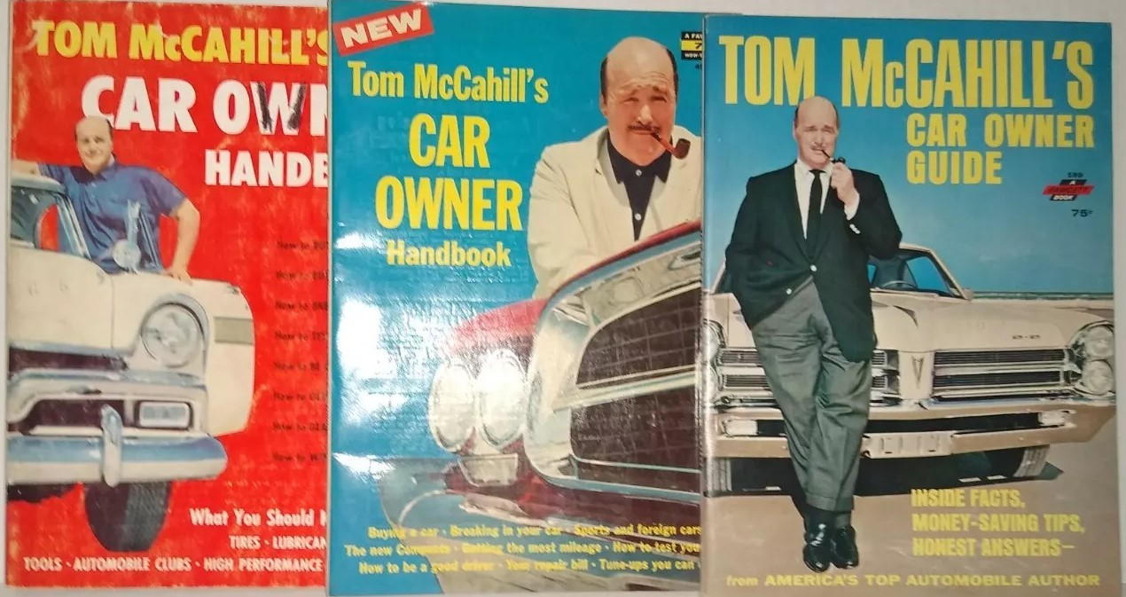 Tom McCahill car owner handbook collage