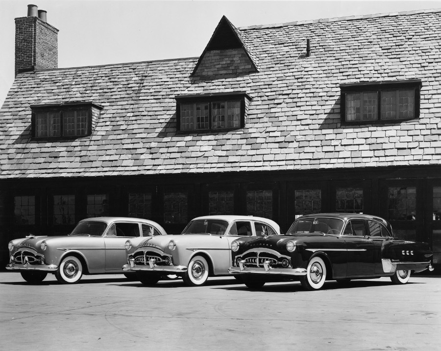 Three 1951 Packards on display at the Packard Proving Grounds 3 NAHC RESIZED