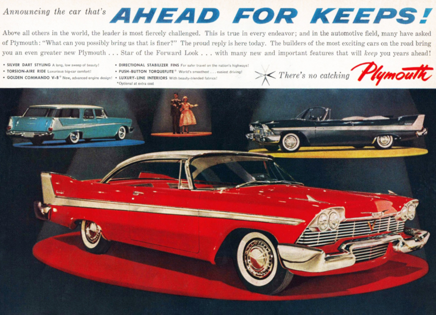 1958 Plymouth Fury ad Chrysler Archives Robert Tate Collection RESIZED 2