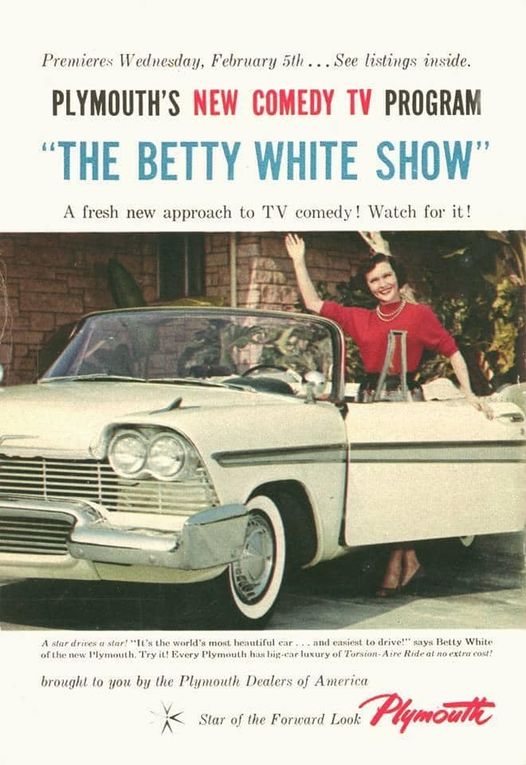 Actress Betty White endorses the 1958 Plymouth line Chrysler Archives 7