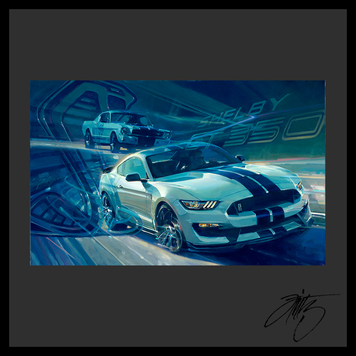 2016 Mustang Shelby GT 350 Poster by Tom Fritz 2