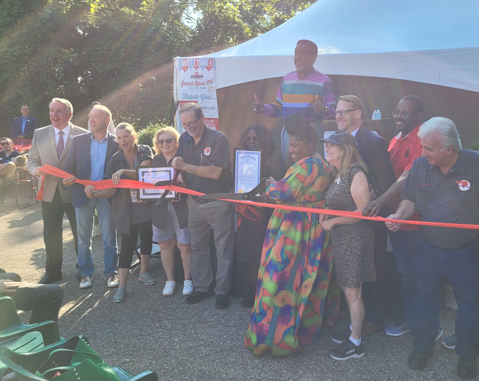 Pontiac Transportation Museum ribbon cutting July 2024