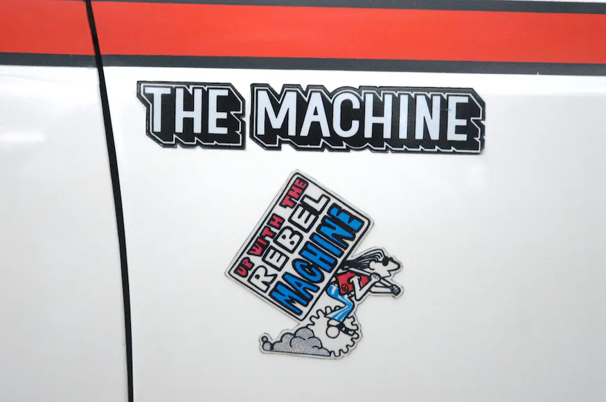 1970 AMC Rebel Machine side door logo Wallpaper.com 7