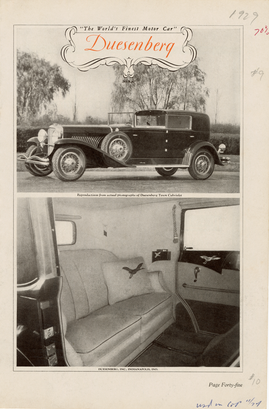 Duesenberg advertisement 1929 NAHC 4