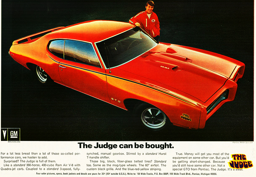 1969 Pontiac GTO Judge advertising GM Media Archives 4