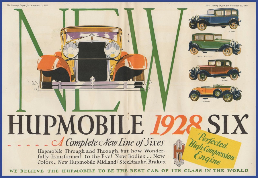 A 1928 model year Hupmobile ad from November 1927 RESIZED