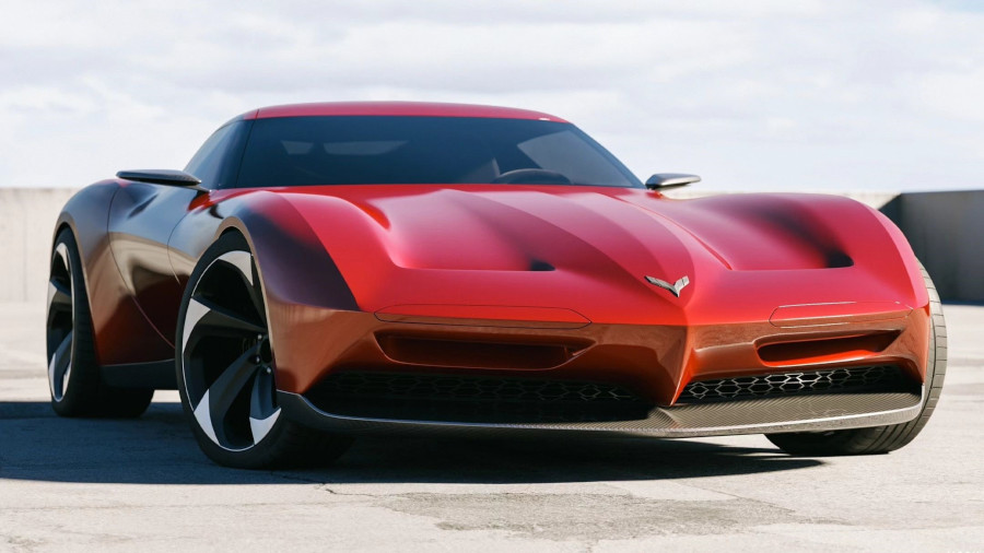 futuristic chevy corvette stingray digitally goes back in time with pop ups and front v8 RESIZED