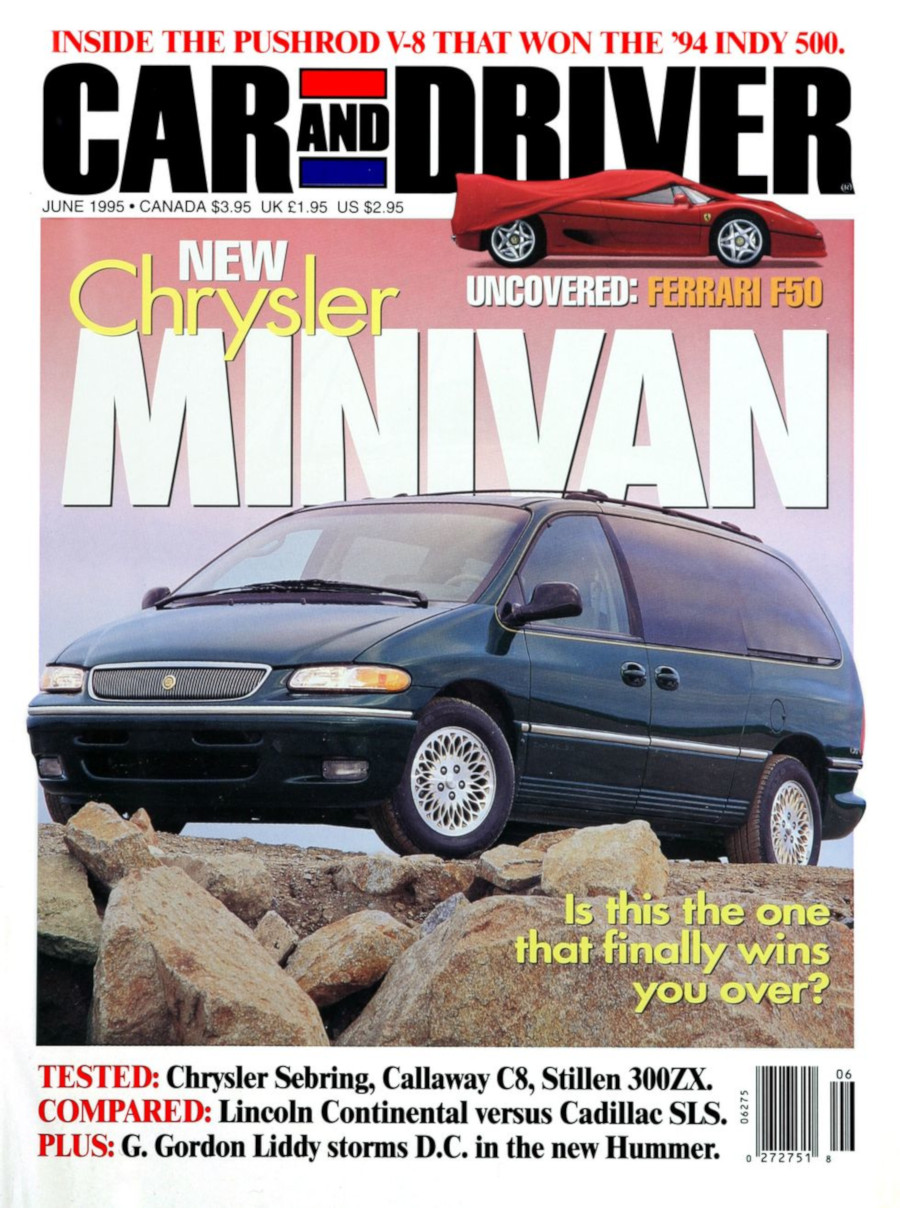 Car and Driver magazine cover featuring 1995 Chrysler minivan RESIZED 7