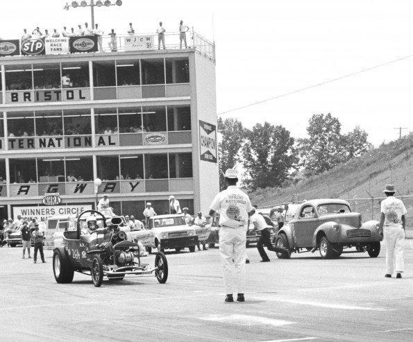 1965 image of Barbara Hamilton racing 2