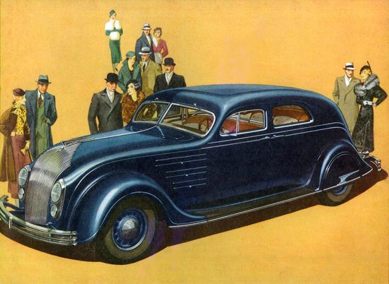 1934 Chrysler Airflow advertising illustration Chrysler Archives 3