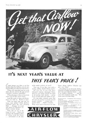 Chrysler Airflow advertisement Chrysler Archives 6