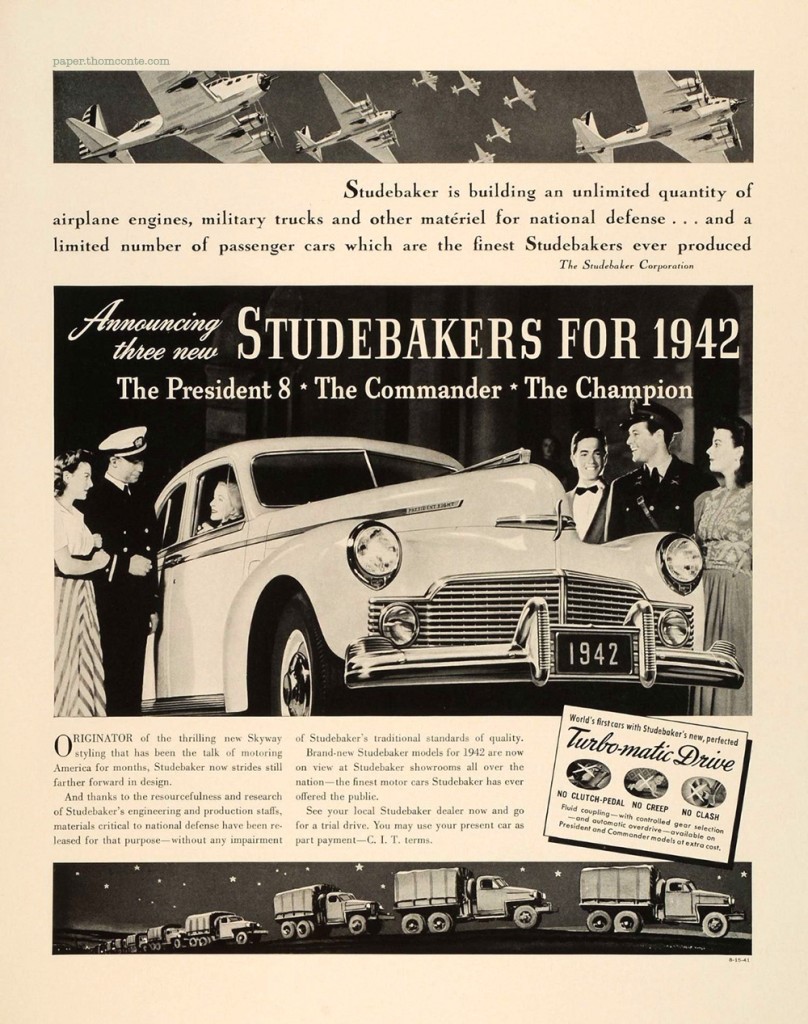 Studebakers for 1942
