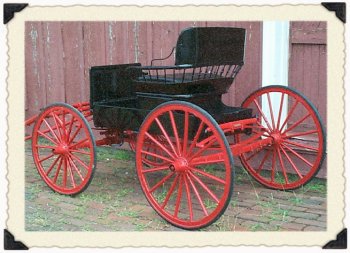 A black and red C.R. Patterson carriage Greenfield Historical Society 1