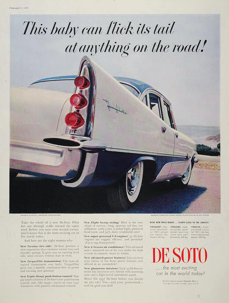 1957 DeSoto Ad Robert Tate Collection Chrysler Corporation 6