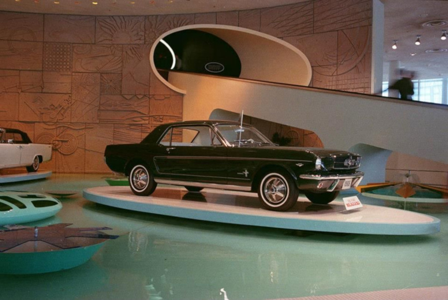 Mustang on display in the Ford Pavilion Ford Motor Co Archives RESIZED 7