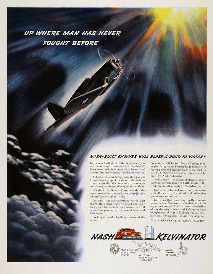 Color ad 1940s for Nash Kelvinator Chrysler Archives 3