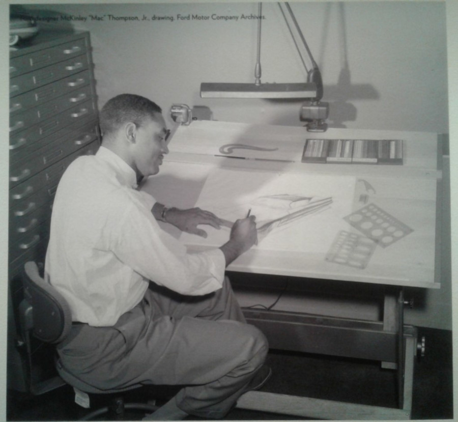 Image of McKinley Thompson Jr the first African American car designer Ford Archives RESIZED