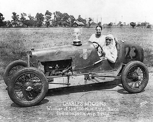 Wiggins wins a 100 mile race Mrs Mildred Overton