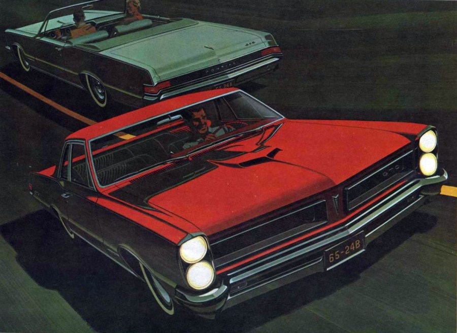 1965 Pontiac GTO advertising illustration GM Media Archives 2