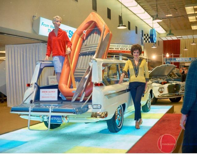 1963 Studebaker Wagoneer at an auto show Studebaker Museum 4