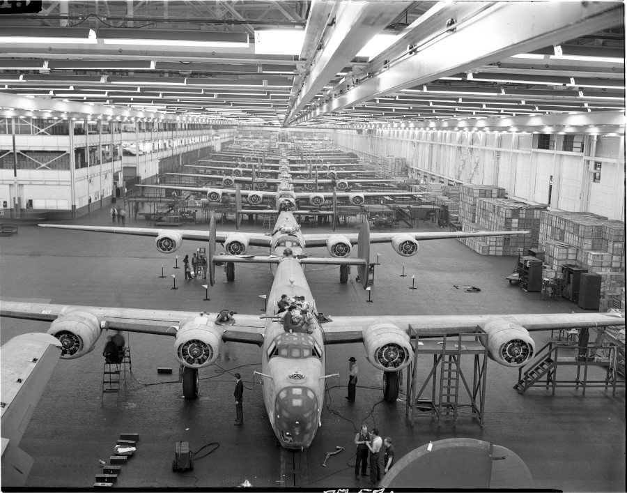 The production line at Willow Run Yankee Air Museum RESIZED 3