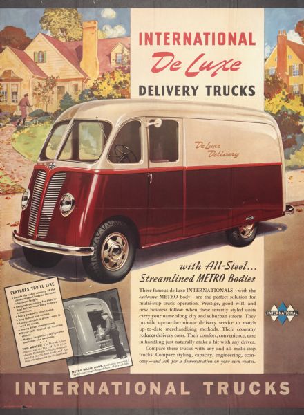 International Metro De Luxe delivery trucks ad 1940 Robert Tate Collection 5