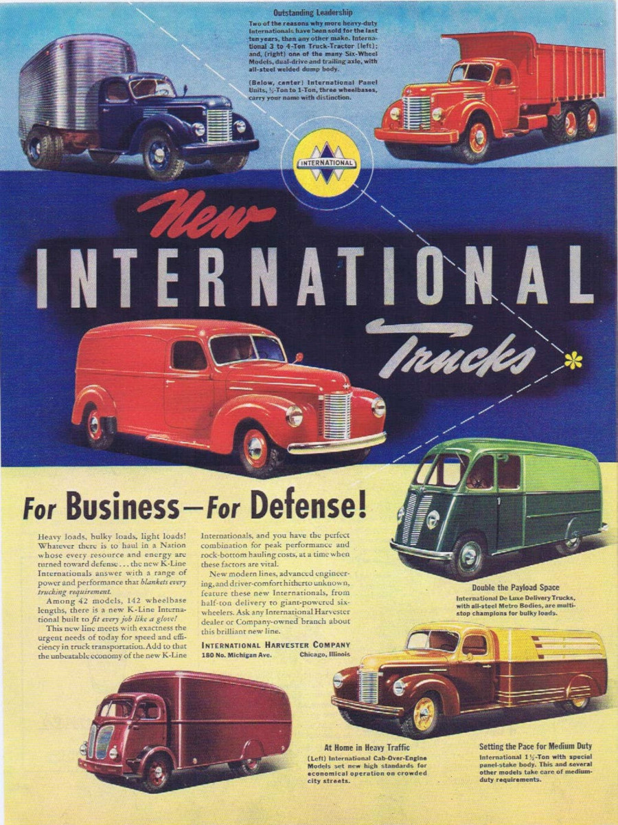 International Truck advertisement featuring all models 1940 Robert Tate Collection RESIZED 4