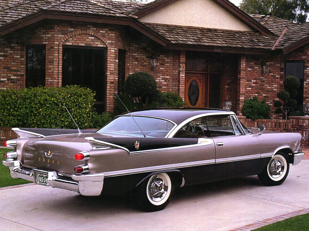 1959 Dodge Custom Royal Lancer hardtop coupe rear view Chrysler Archives 3