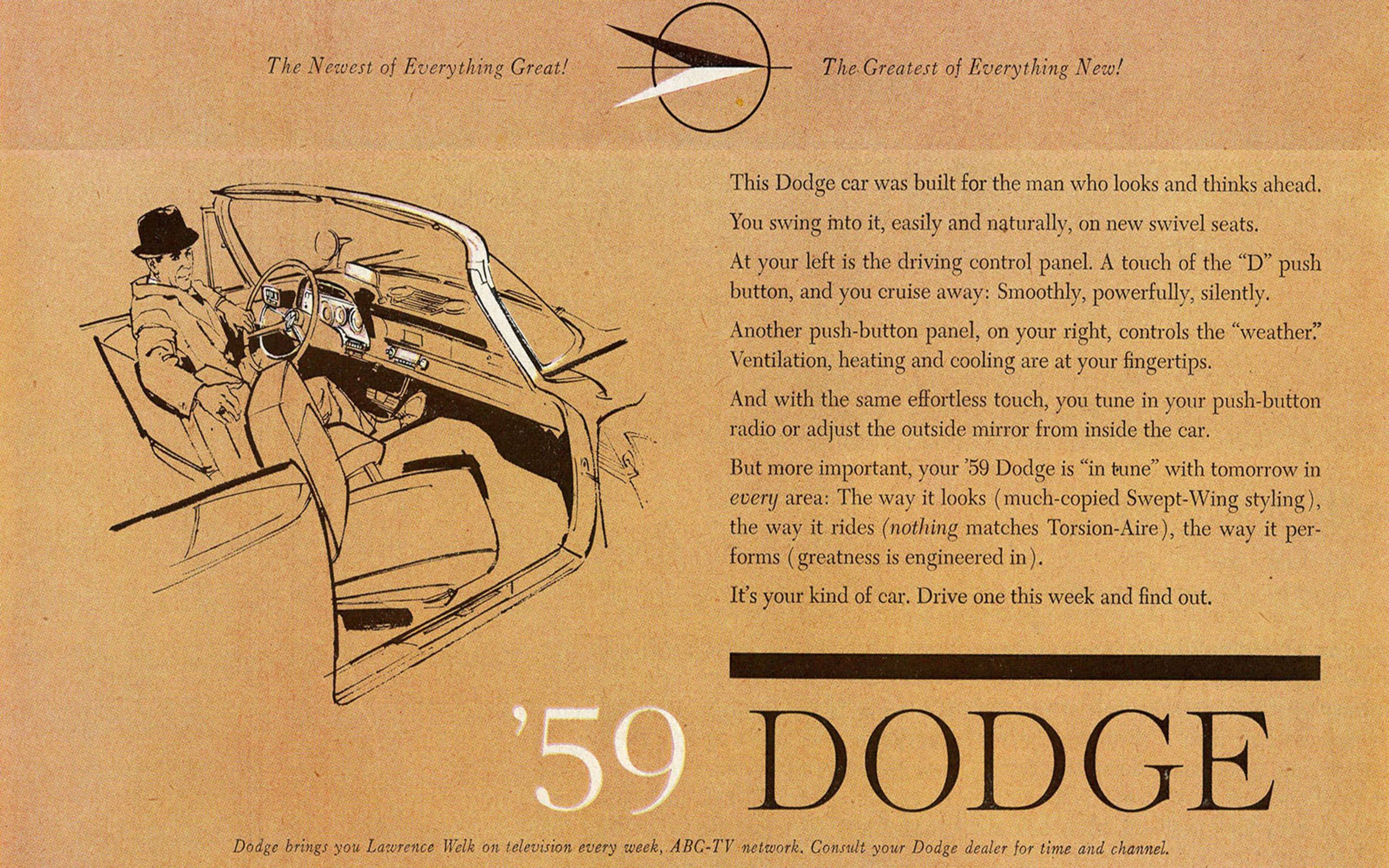 1959 Dodge advertising card Chrysler Archives 7