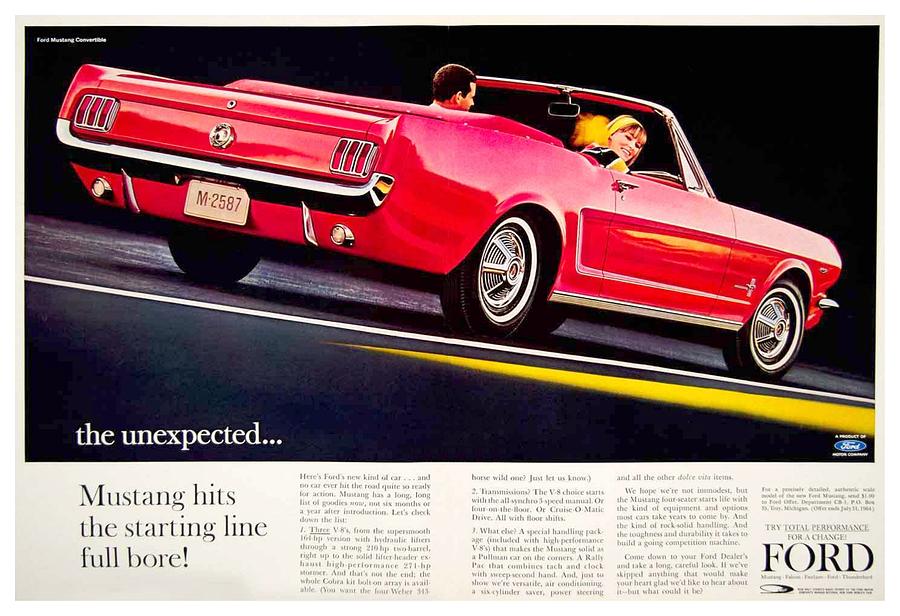 Ford Mustang convertible 1964 print advertisement Ford Motor Company Archives 8