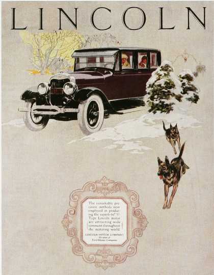 1925 Lincoln ad with dogs Ford Motor Company Archives 4