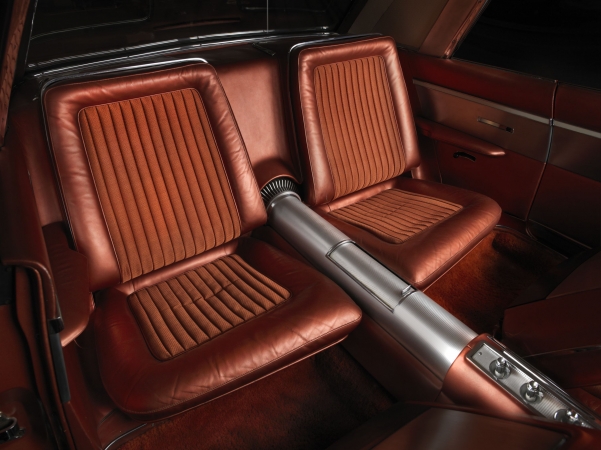 1963 Chrysler Turbine interior photo with rear seats Chrysler Archives 7