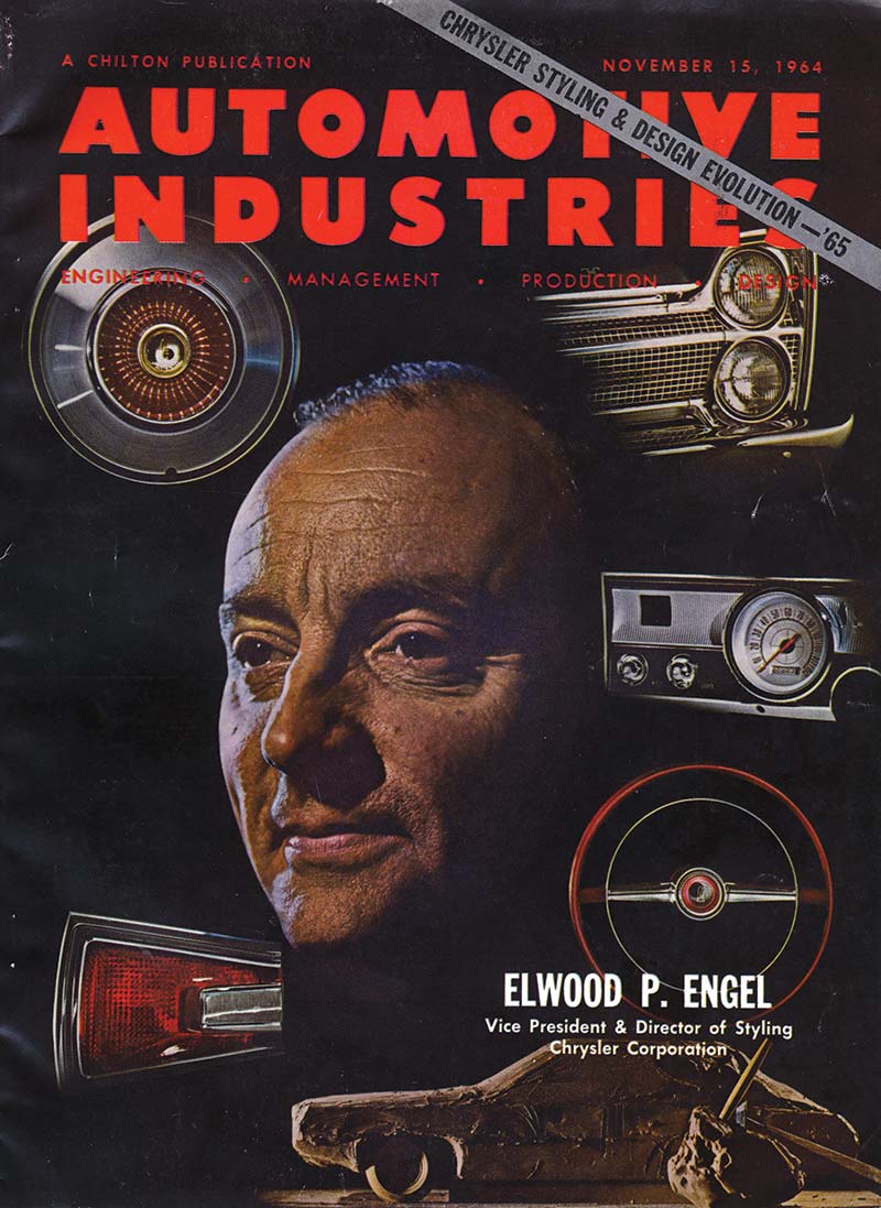 Automotive Industries magazine cover featuring Elwood Engel