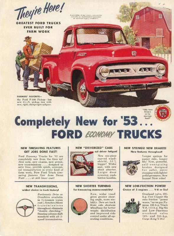 1954 54 FORD TRUCK RED 50 TH ANNIVERSARY HORN BUTTON F100 F250  NEW