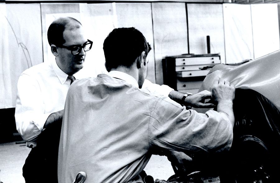 Bob Nixon working in the design studio Chrysler Archives 4