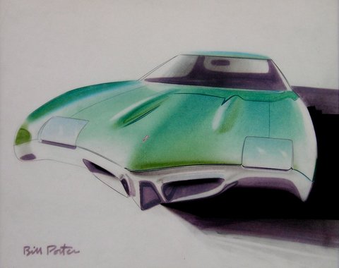 A colorful front end design by Bill Porter GM Archives 3