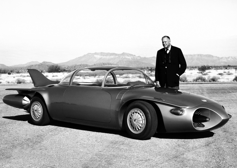 1956 Firebird II show car with Harley Earl GM Media Archives RESIZED 6