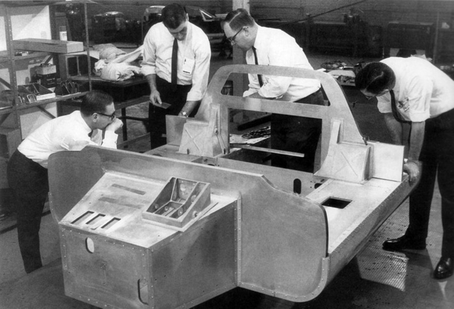 Ford engineers piecing together J 1 chassis Ferens Collections RESIZED 2