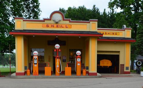 1930s Shell Gas Station Gilmore Car Museum 1