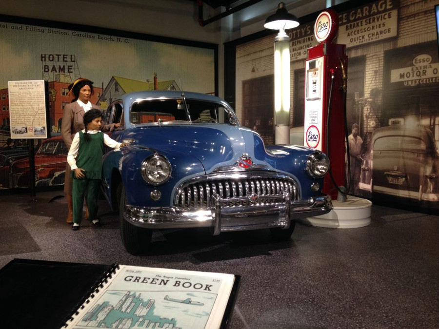Green Book exhibit with 1940s Buick Gilmore Car Museum RESIZED 7