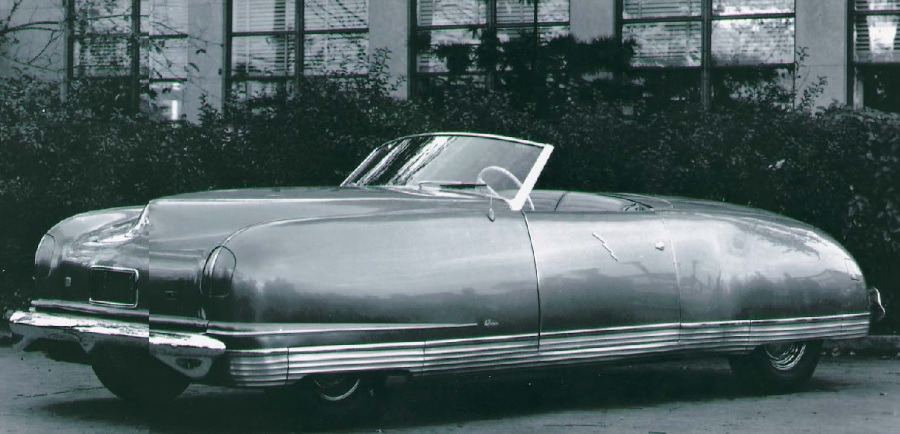 The 1941 Chrysler Thunderbolt concept with top down Stellantis Chrysler Archives CROPPED AND RESIZED 5