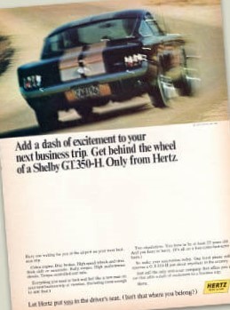 Hertz ad feautring the Shelby GT350H 5