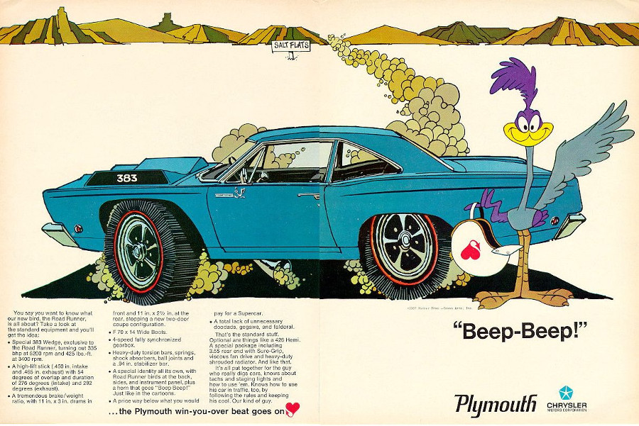 RESIZE Plymouth Road Runner ad Chrysler Archives 4