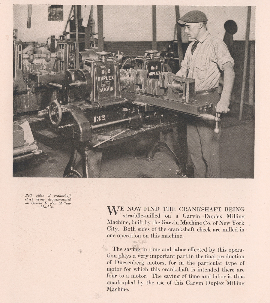 RESIZED Duesenberg employee working on crankshaft 1918 NAHC 1